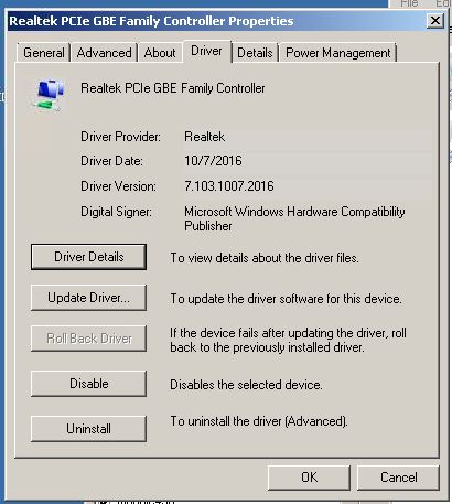 realtek pcie gbe family controller driver update